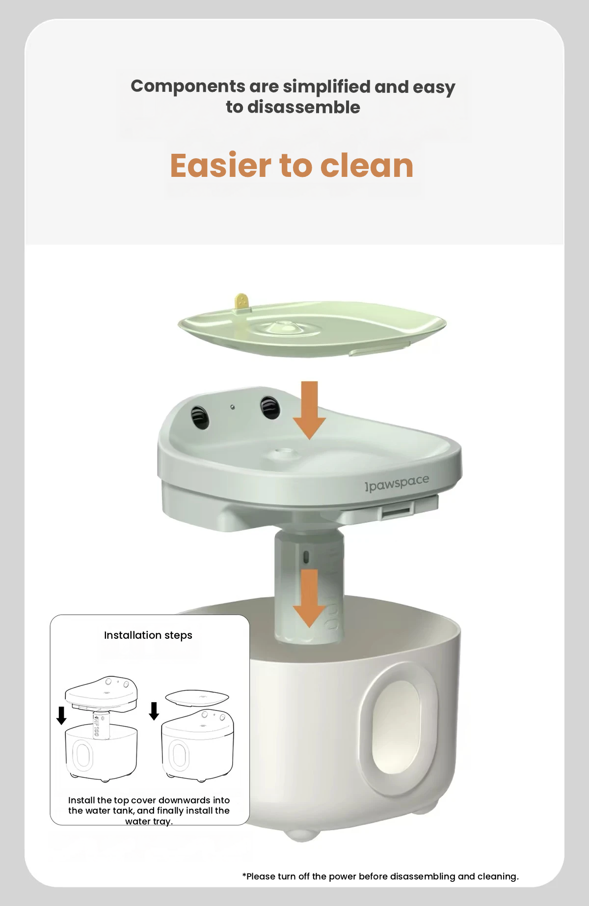 IPAWSPACE Cordless Pet Water Fountain – Ultra-Filtration