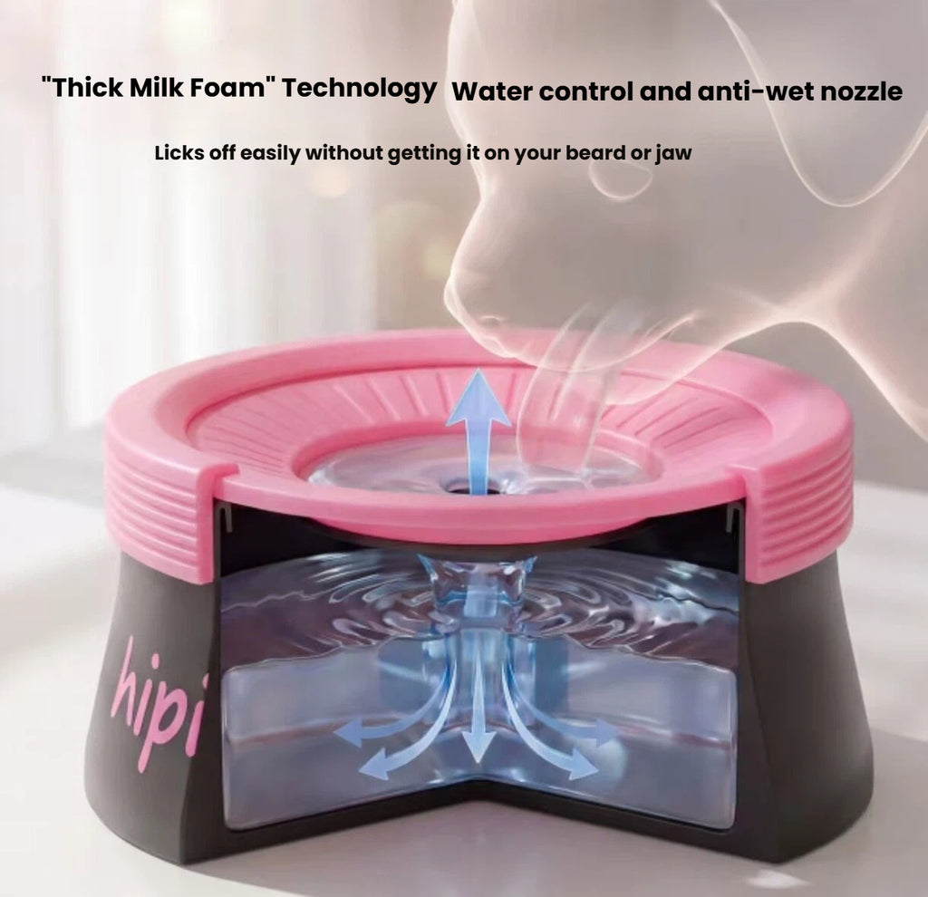 Cutaway of the floating disk inside the Hipipet anti-splash water bowl