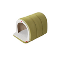 Green Petstar enclosed pet tent bed with soft-lined arched entrance