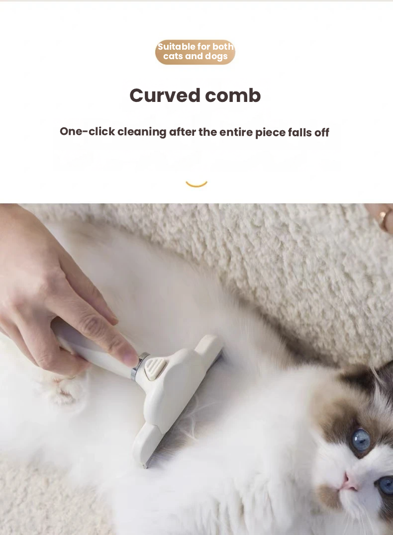 DELE Pet Deshedding Comb for Long-Haired Cats & Dogs