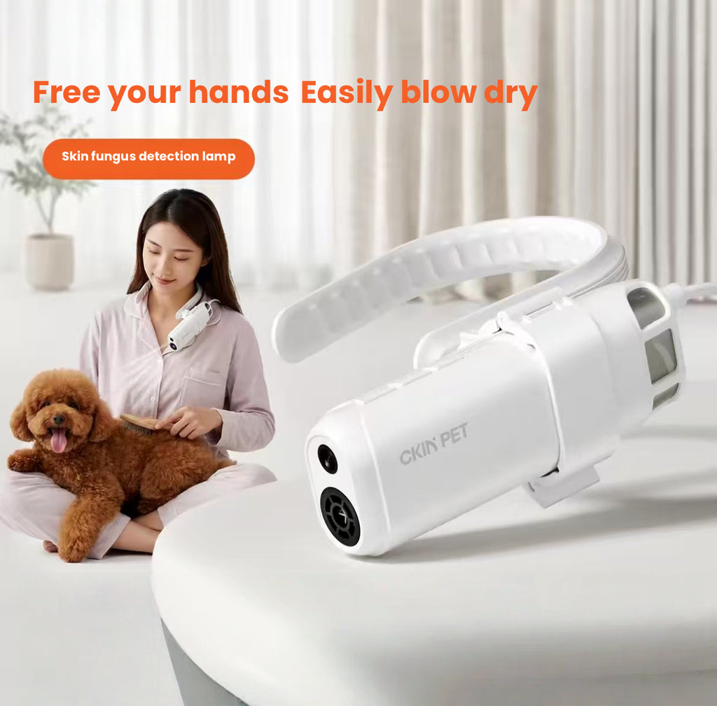 Ckin Pet Smart Pet Hair Dryer with Neck Mount Stand