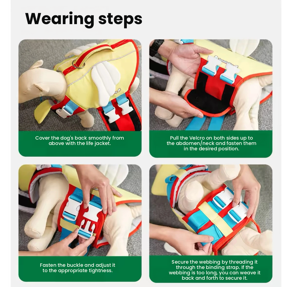 Touchdog Dog Life Jacket – Adjustable Buoyancy Vest for Swimming & Water Activities