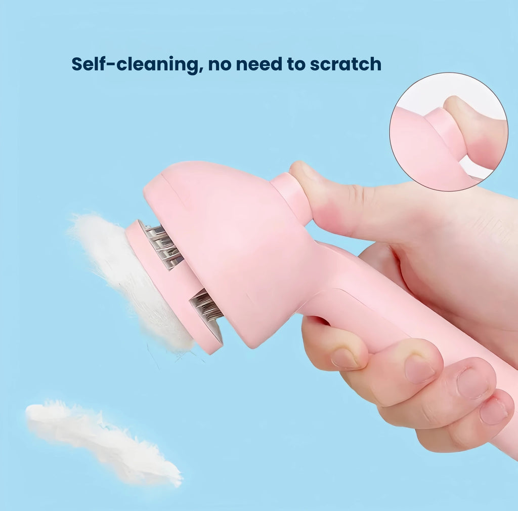 Spray Pet Grooming Brush for Cats & Dogs, Deshedding Comb