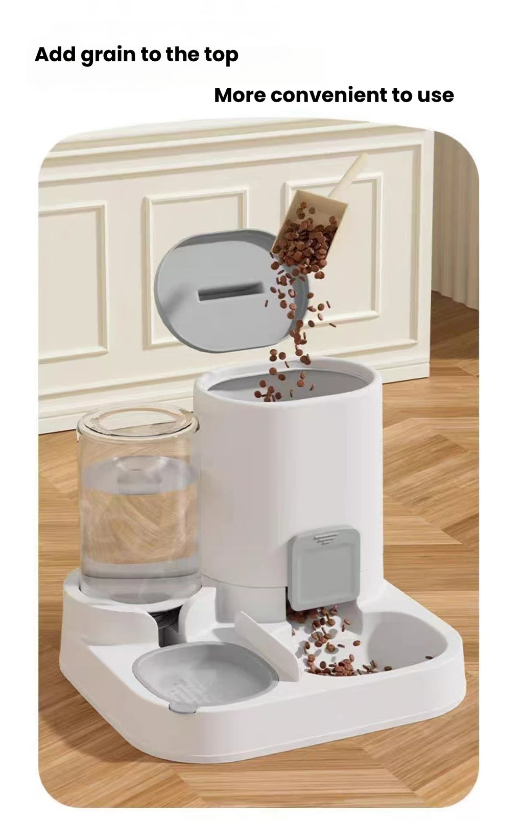 Cat & Dog Food Water Bowl Set, 2-in-1 Pet Feeding Bowl