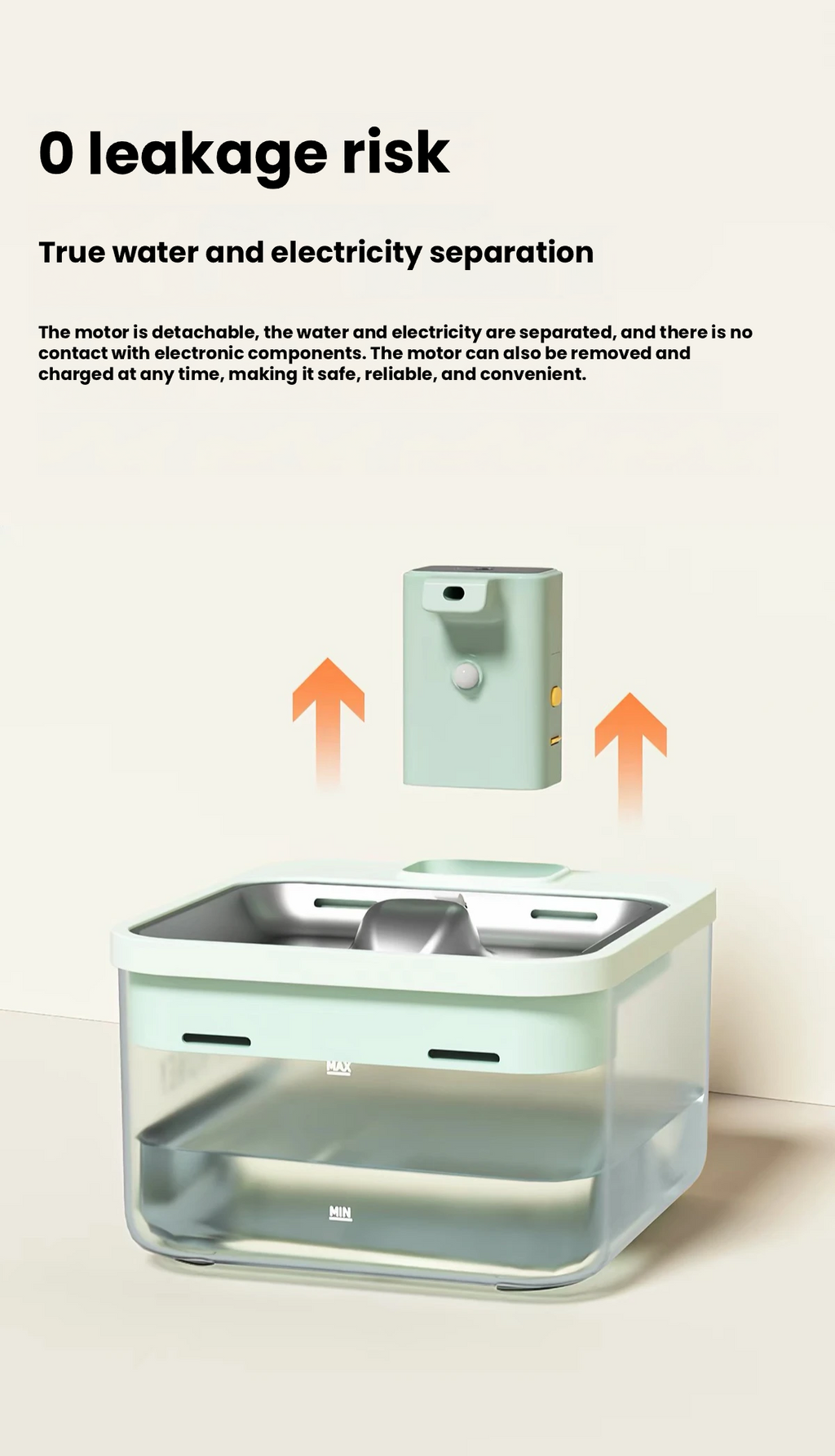 Wink Honey Wireless Pet Water Fountain – Stainless Steel