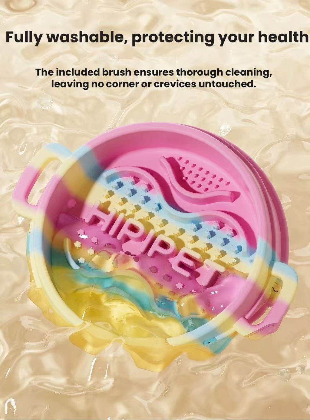 Hipidog Silicone Slow Feeder Dog Bowl for Small Dogs