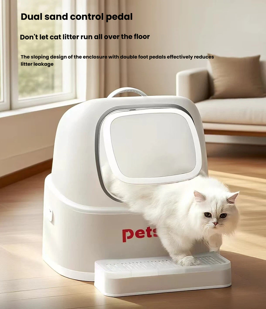 Petstar Large Enclosed Cat Litter Box with Odor Control