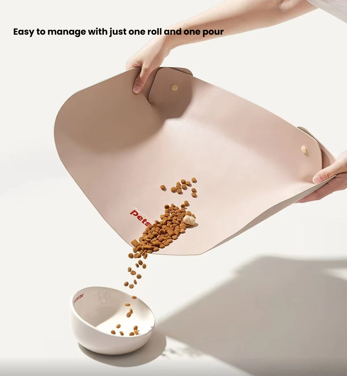 Petstar Elevated Ceramic Cat & Dog Bowl, Non-Spill Design