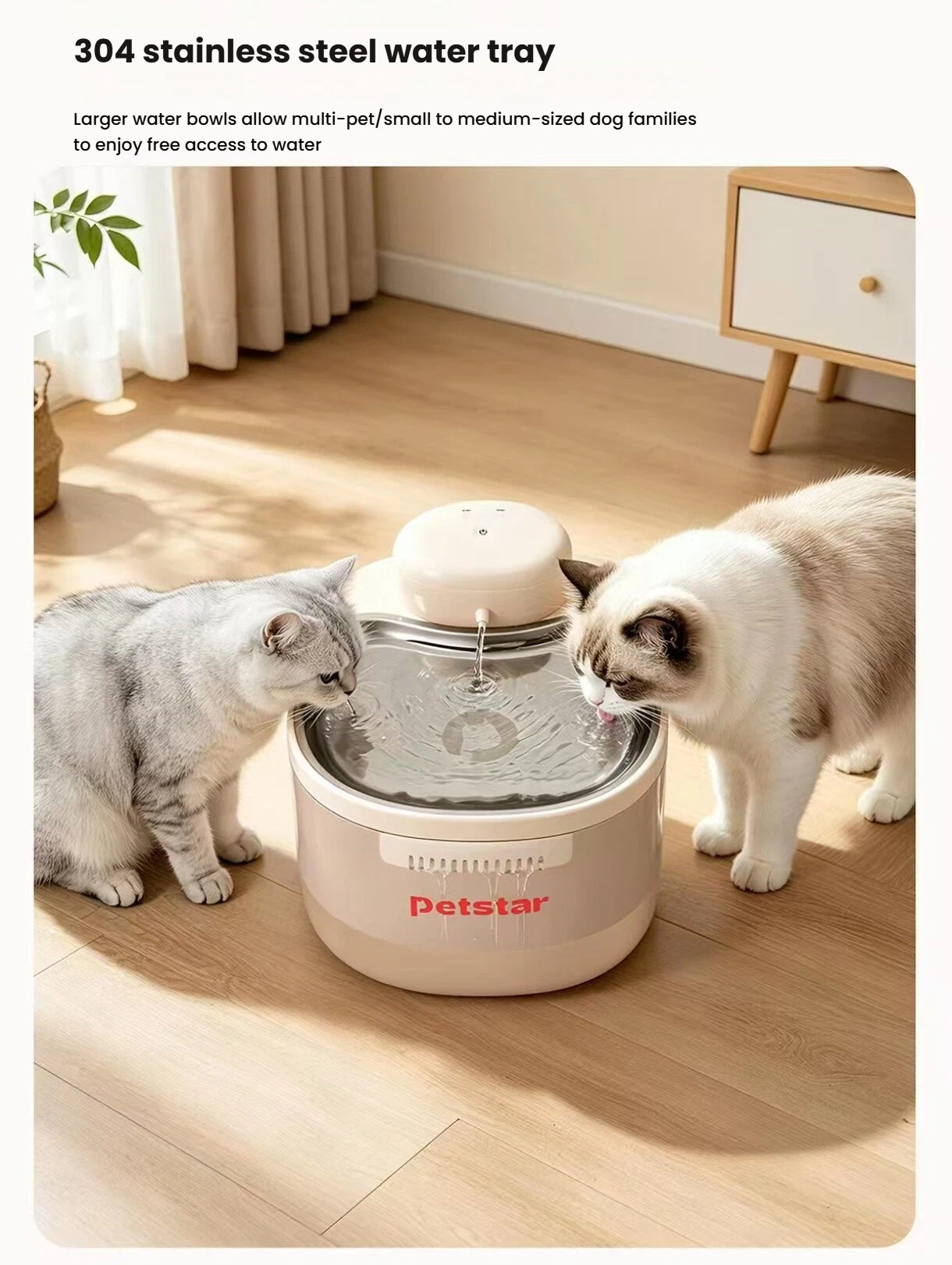 Petstar Automatic Cat Water Fountain with UV Sterilization