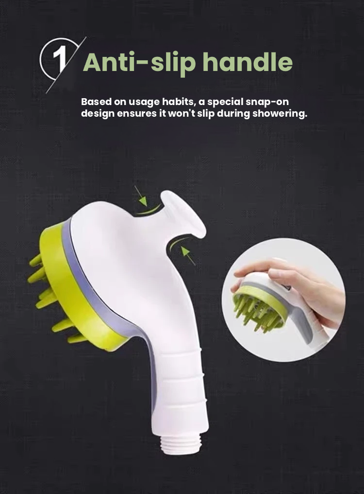 Hipidog Silicone Dog Bath Brush for Grooming & Massage