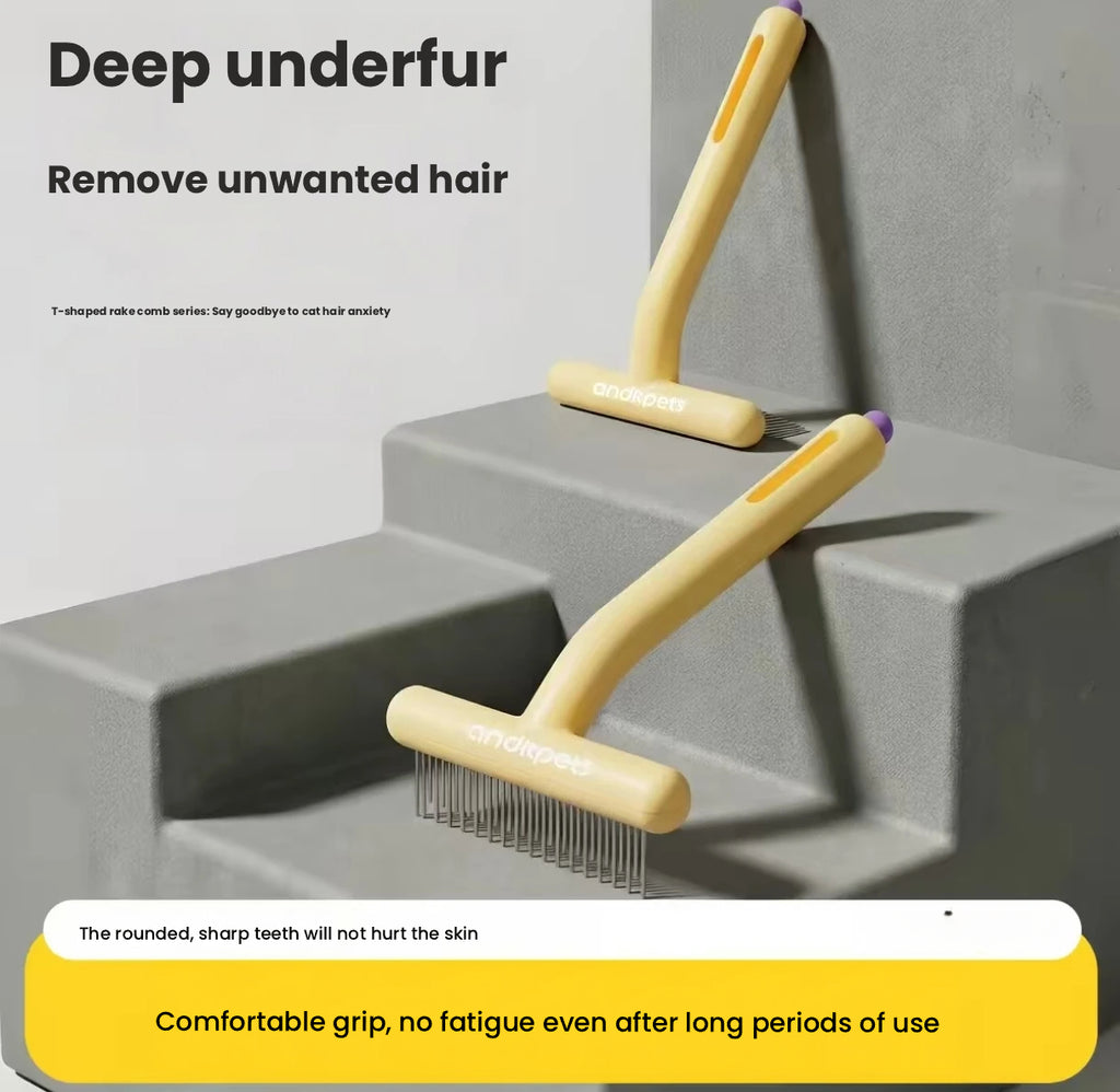 Undercoat Rake Comb for Cats & Dogs, Deshedding Grooming Tool