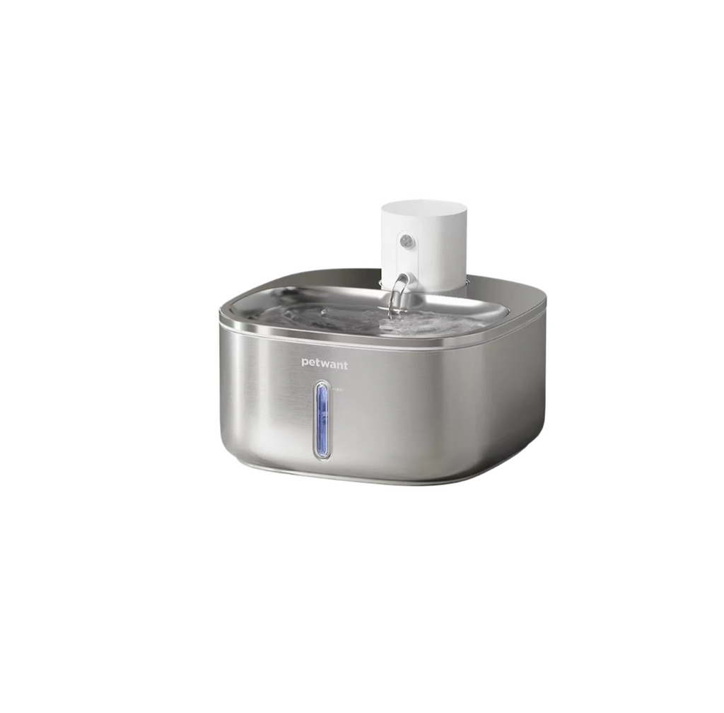 Petwant W4 Cordless Stainless Steel Cat Water Fountain