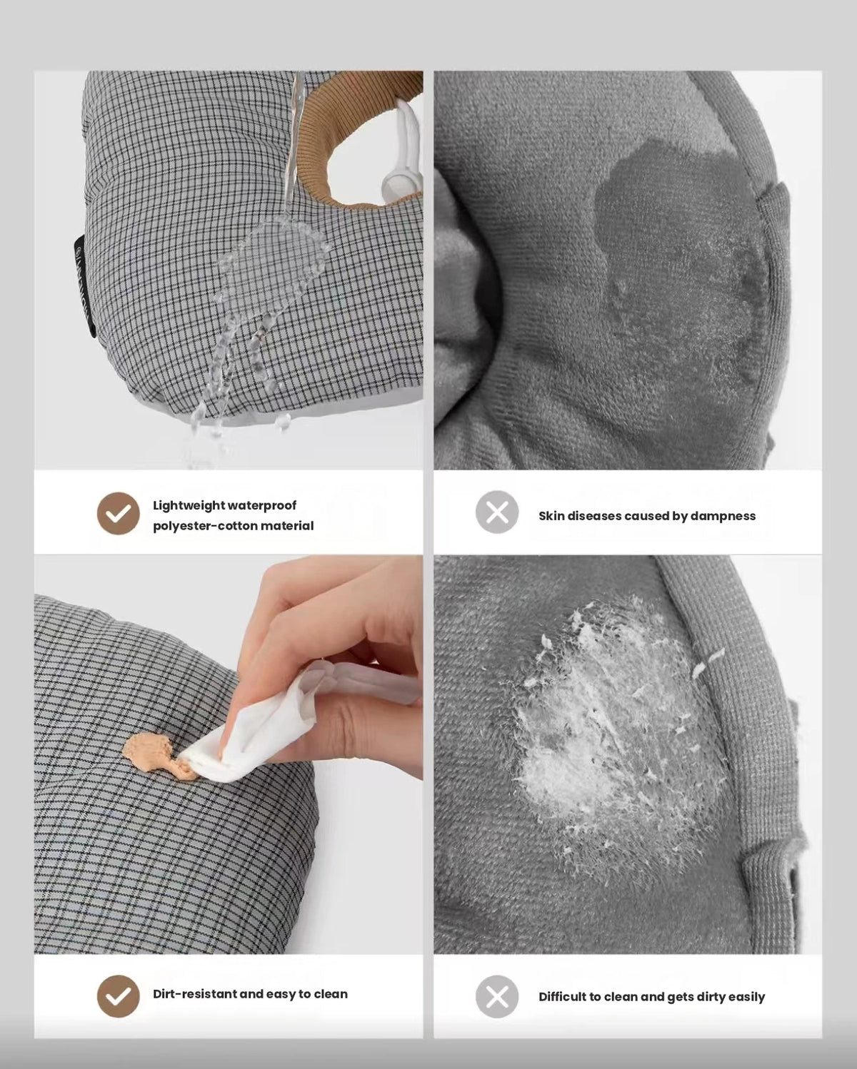 HiDREAM Toast Soft Cat Recovery Collar - Anti-Lick Pillow Cone for Kittens & Male Cats