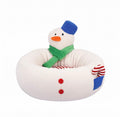 ZEZE Snowman Snuggle Pet Bed – Plush Washable Nest for Small Dogs & Cats
