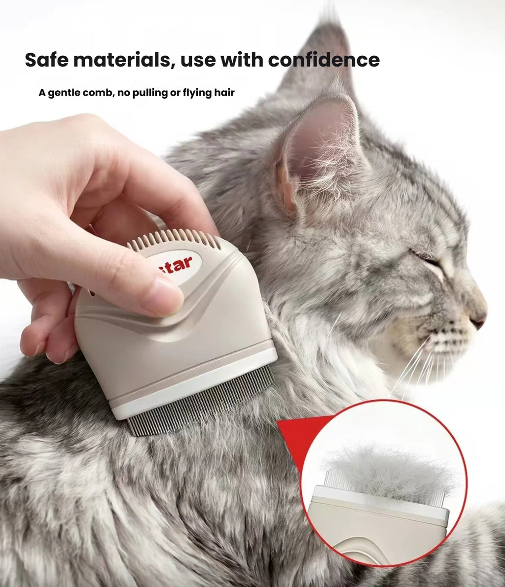 Petstar Facial Grooming Brush for Cats & Dogs, Deshedding Comb