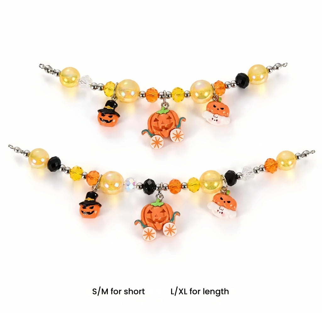 DIY Halloween Pet Collar with Bell, Beaded Cat & Dog Accessory