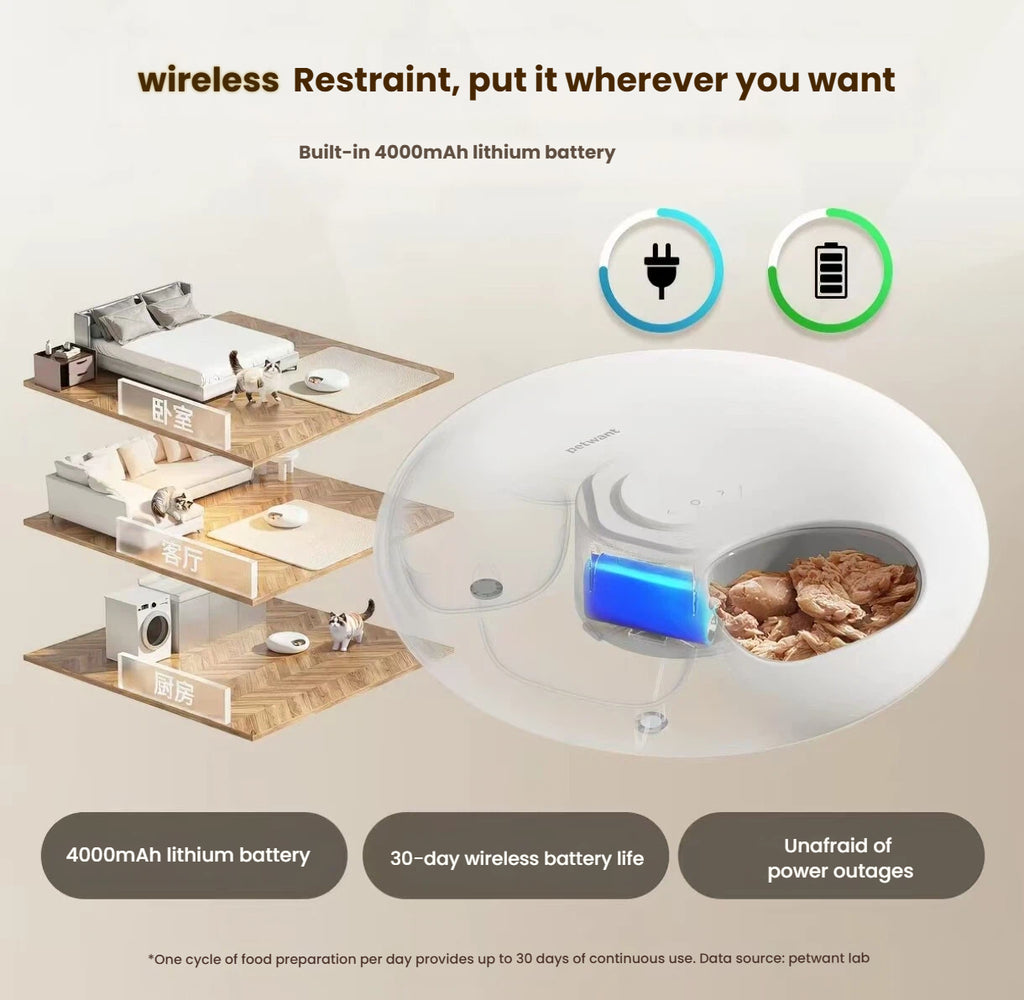 Petwant Smart Wet Food Feeder, Timed & Portion Control