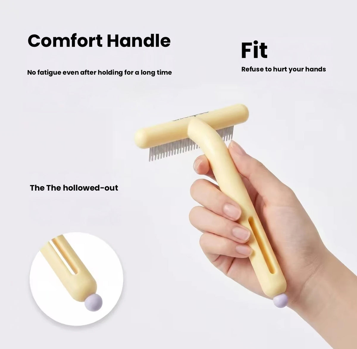 Undercoat Rake Comb for Cats & Dogs, Deshedding Grooming Tool