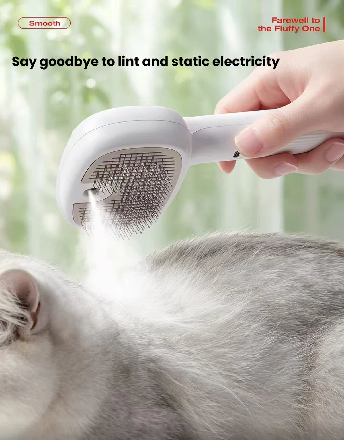 Petstar Spray Deshedding Brush for Cats & Dogs
