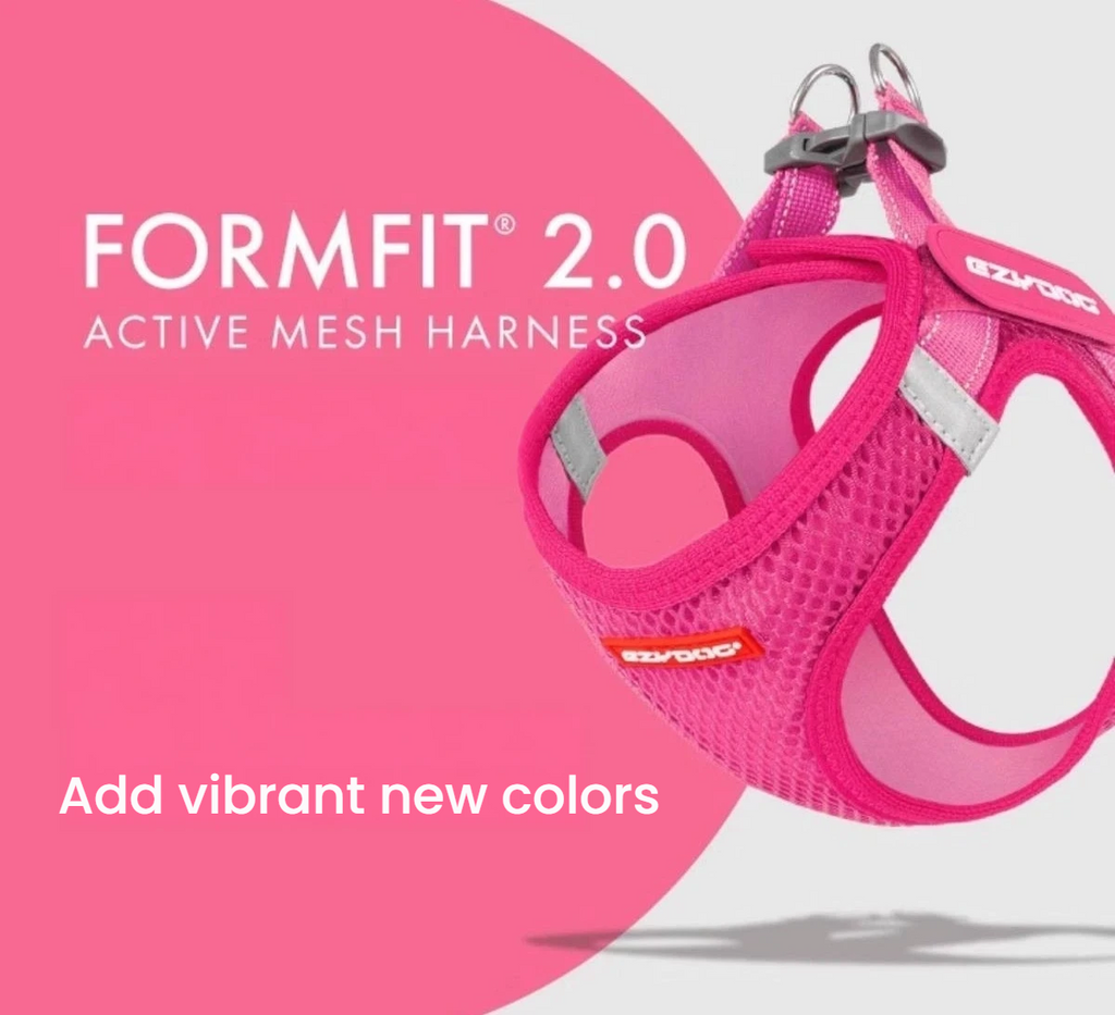 EzyDog Formfit Mesh Dog Harness Pink.