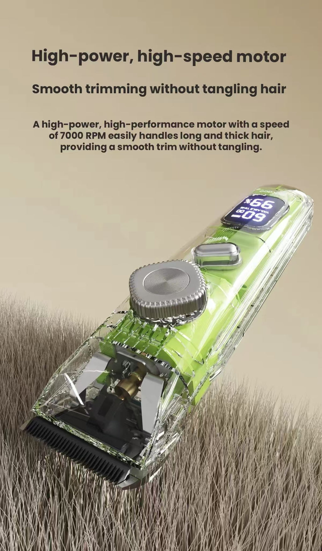 Pukaco Low-Noise Pet Clipper – Dog & Cat Grooming Trimmer