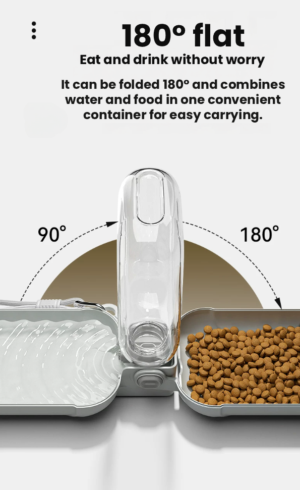 POPOCOLA 2-in-1 Portable Dog Water Bottle for Outdoor Travel