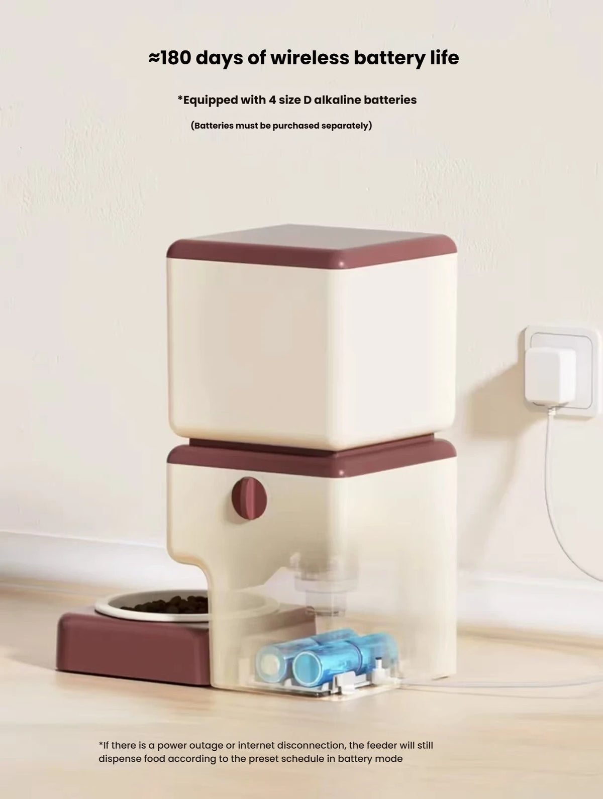 Petwant Smart Automatic Cat Feeder, Remote Timed & Portion Control