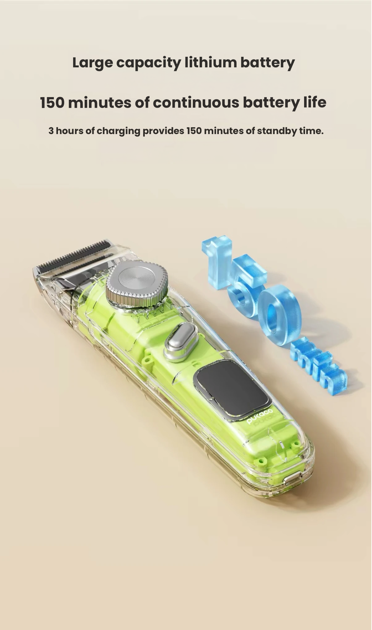 Pukaco Low-Noise Pet Clipper – Dog & Cat Grooming Trimmer