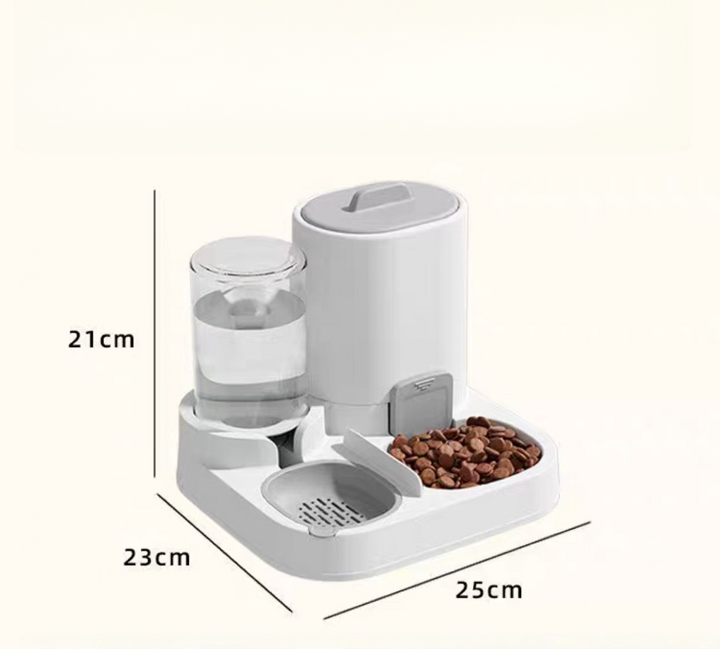 Cat & Dog Food Water Bowl Set, 2-in-1 Pet Feeding Bowl