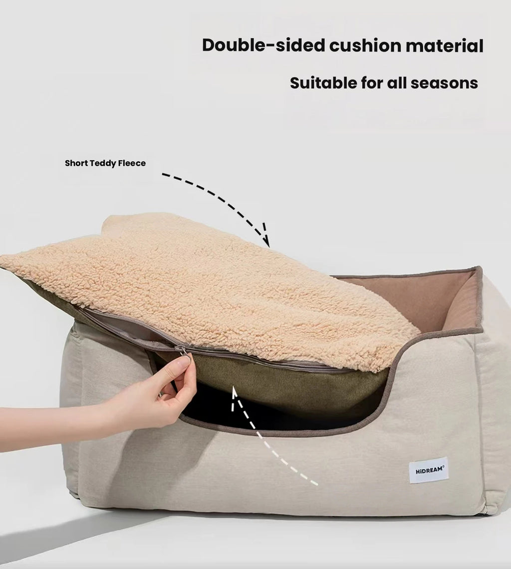 HiDREAM All-Season Reversible Pet Bed Mat - Soft Dual-Sided Cushion for Dogs & Cats