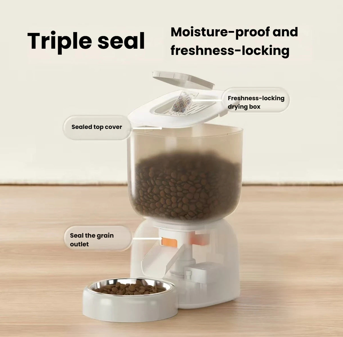Petwant Automatic Cat & Dog Feeder, Remote Timed & Portion Control