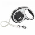 Black and grey Flexi Comfort retractable tape lead with silver clip