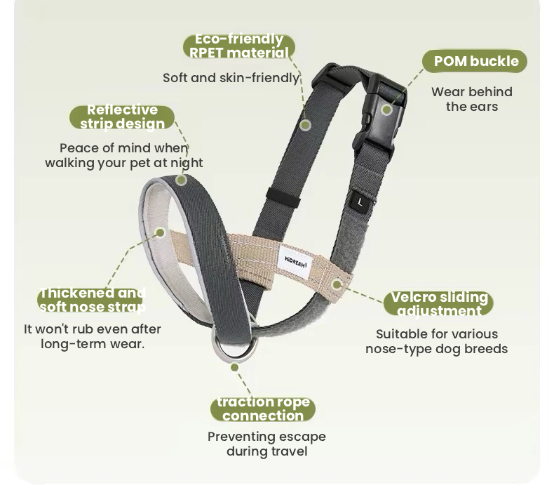 HiDREAM Adjustable Dog Muzzle – Medium & Large Dogs