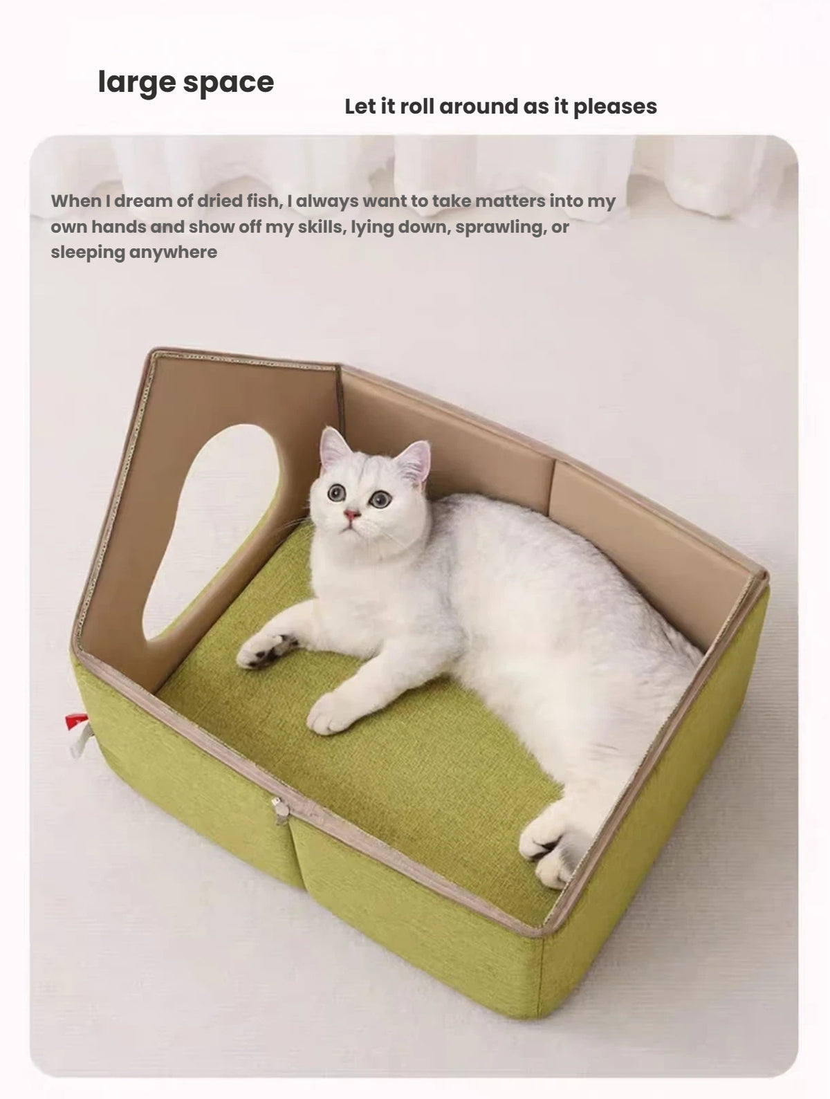 Petstar cat house with roof removed to show the open resting area