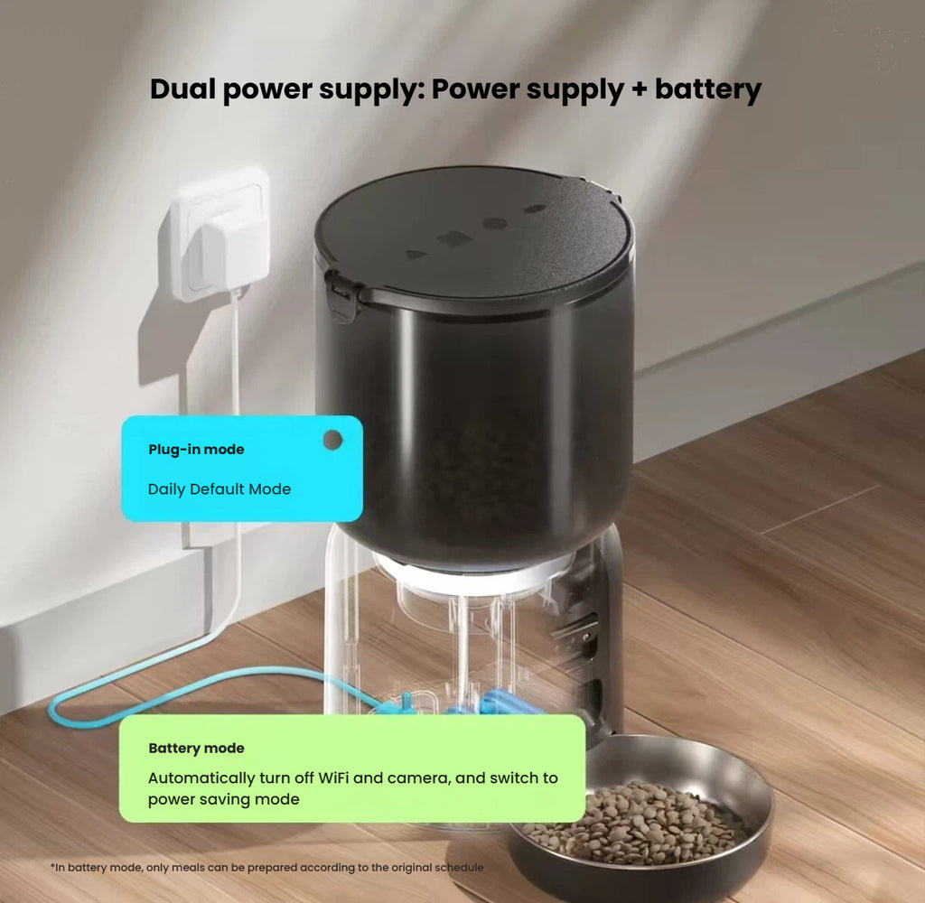 Petwant Automatic Cat Feeder with Camera, Timed & Portion Control