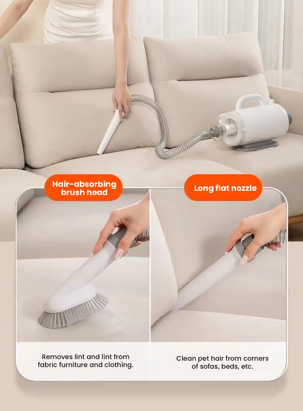 Redminut 2-in-1 Pet Dryer & Vacuum for Dogs