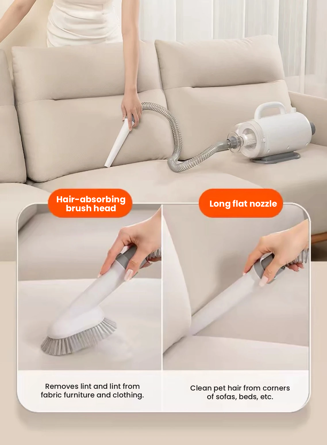 Redminut 2-in-1 Pet Dryer & Vacuum for Dogs