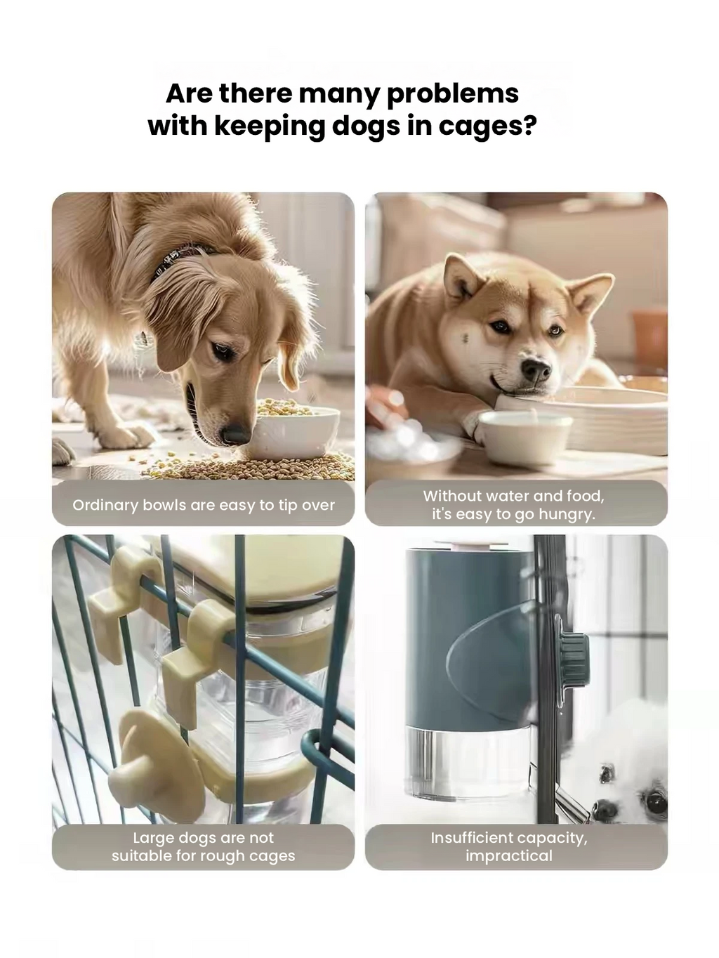 Hipidog Hanging Pet Food & Water Bowls for Cage Use