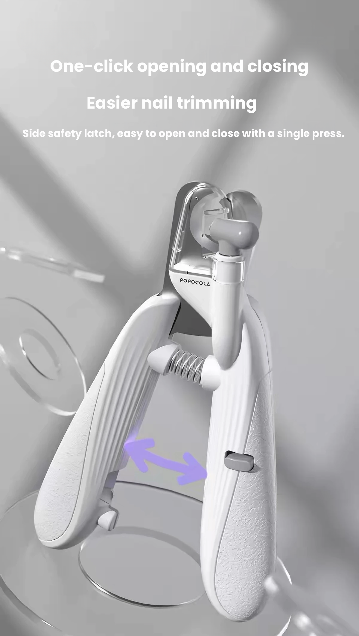 POPOCOLA LED Pet Nail Clippers – Professional Nail Trimmer with Safety Light for Dogs & Cats
