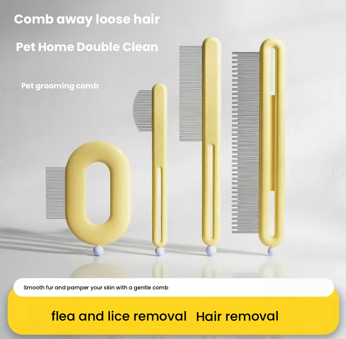 Pet Tear Stain Comb for Cats & Small Dogs, Stainless Steel Grooming Comb