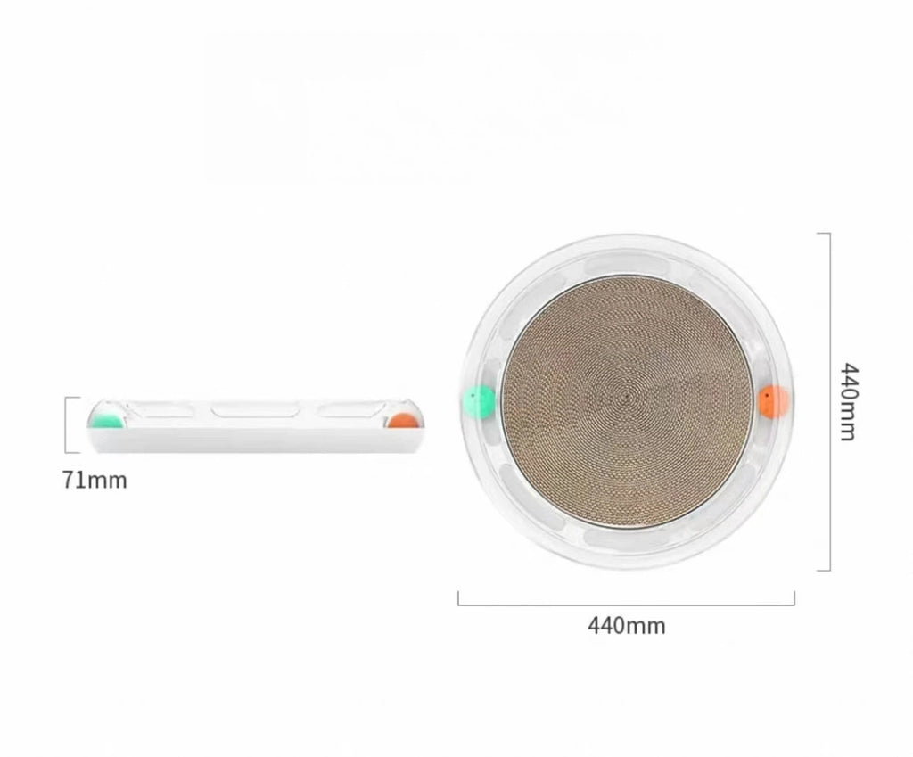 PETKIT round scratcher dimensions 440 millimetres wide and 71 high