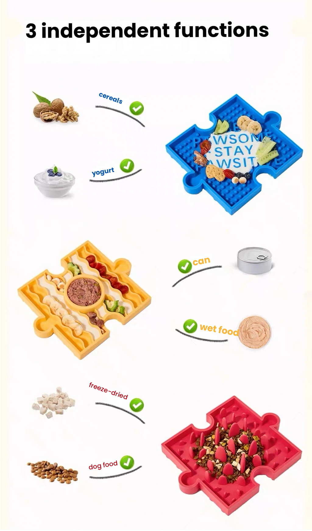 HOWGO Silicone Enrichment Mat – Slow Feeder & Lick Mat for Small & Medium Dogs
