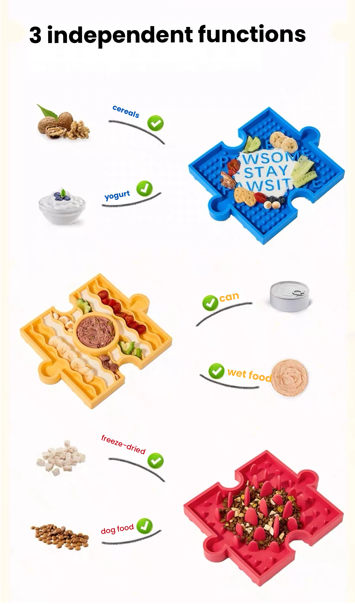 HOWGO Silicone Enrichment Mat – Slow Feeder & Lick Mat for Small & Medium Dogs