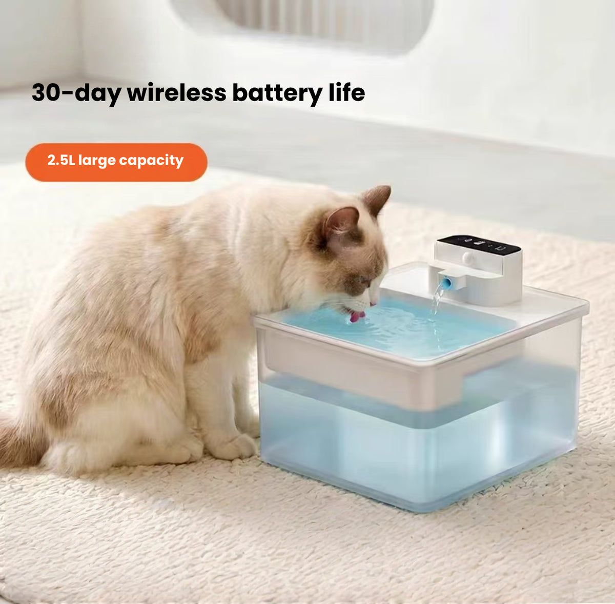 Ckin Pet Cordless Automatic Pet Water Fountain with Sensor
