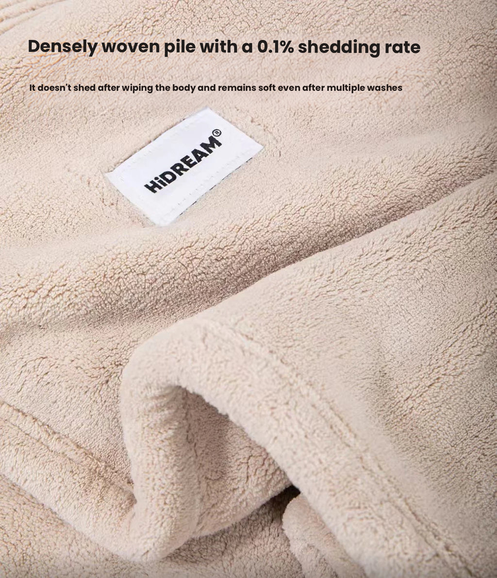 HiDREAM Super Absorbent Microfiber Pet Bath Towel - Thick Quick-Dry Towel for Dogs & Cats