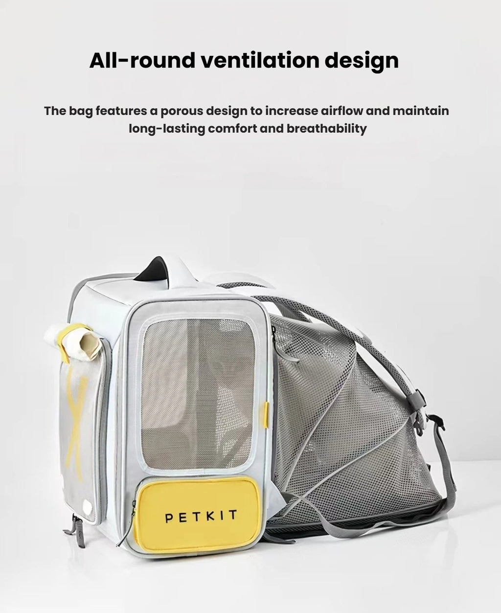 Multi-side mesh ventilation on the PETKIT cat carrier