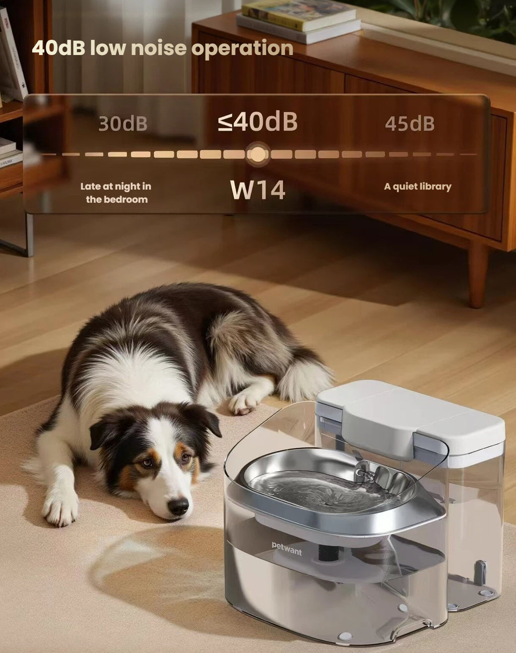 Petwant W14 11L Large Dog Water Fountain, Automatic Circulating