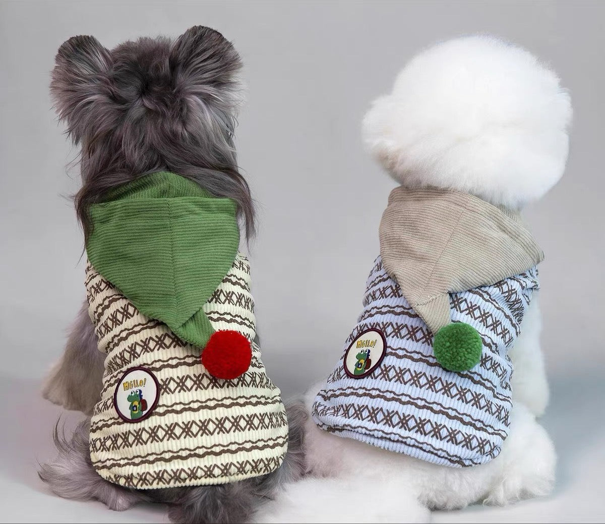 POPOCOLA Christmas Dog Hoodie – Warm Winter Coat