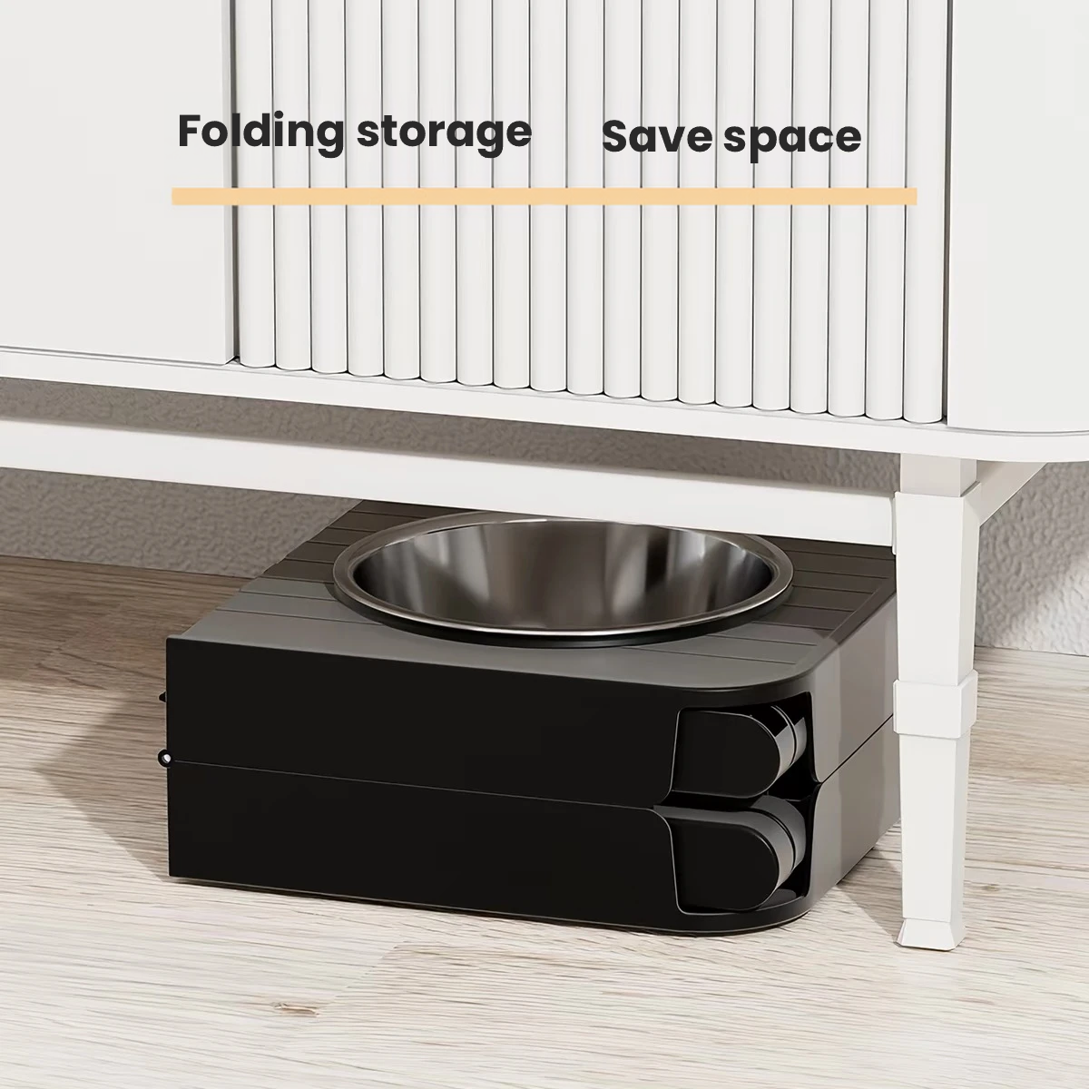 JKULnlnG Adjustable Raised Stainless Steel Dog Bowl