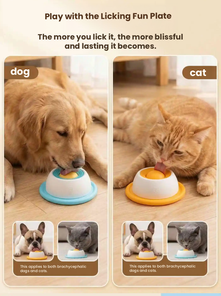 Hipidog Silicone Yogurt Lick Mat – Interactive Slow Feeding Enrichment Toy for Dogs & Cats